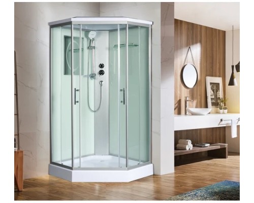 Душевая кабина Weltwasser WW 500 NESSE 1002 100х100 прозрачное стекло, профиль хром матовый