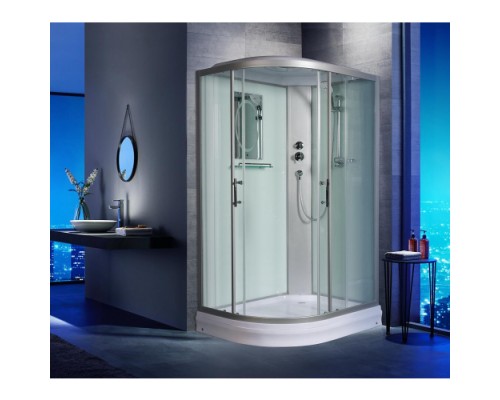 Душевая кабина Weltwasser WW 500 WERRA 1202 120х120 прозрачное стекло, профиль хром матовый, правая