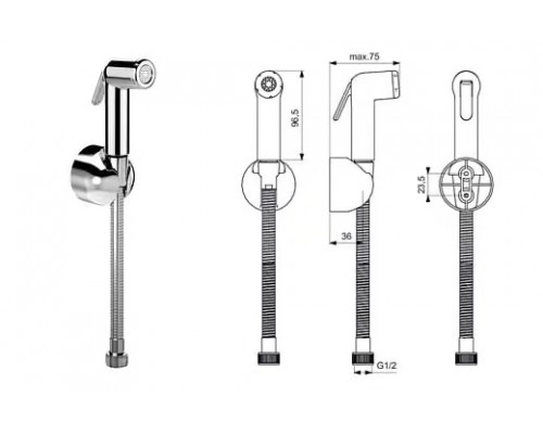 Комплект гигиенического душа Ideal Standard Ceratherm T25 термостатический A7201AA + B0595AA