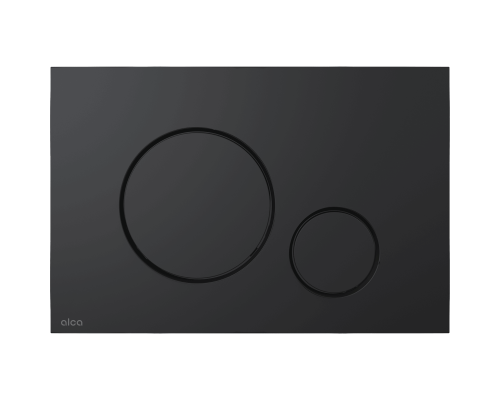 Кнопка и панель смыва, AlcaPlast ALCA черный матовый soft touch круг M678