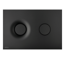 Панель смыва пластиковая, AlcaPlast Dot.Dot.ALCA с кнопкой смыва черный матовый, soft touch M1978 круг