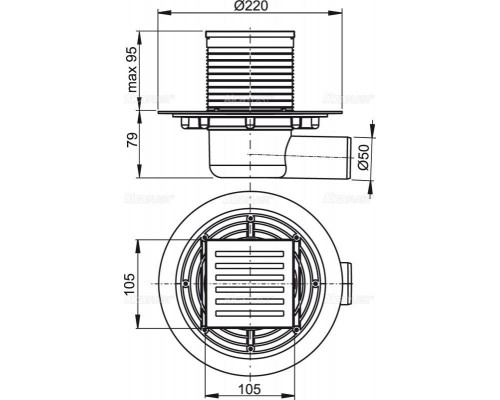 Трап для душа AlcaPlast APV103