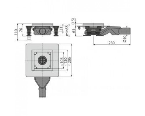 Душевой трап AlcaPlast APV110