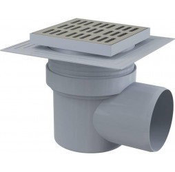 Сливной трап Alca APV12, со стальной решеткой 150x150