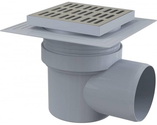 Сливной трап Alca APV12, со стальной решеткой 150x150