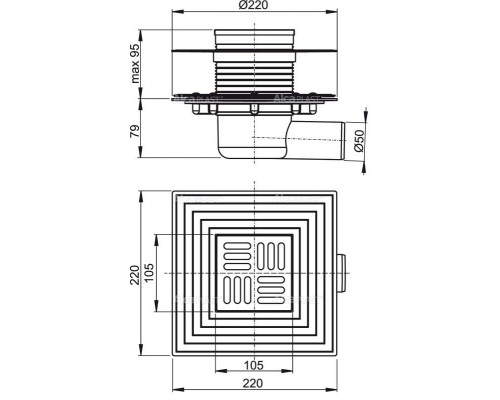 Душевой трап AlcaPlast APV1324