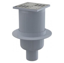 Сливной трап Alca APV2, со стальной решеткой 105x105