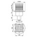 Сливной трап Alca APV2, со стальной решеткой 105x105