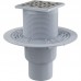 Alcaplast Сливной трап 105 × 105/50/75, подводка – прямая, решетка – нержавеющая сталь, гидрозатвор – мокрый дизайн 2 APV202