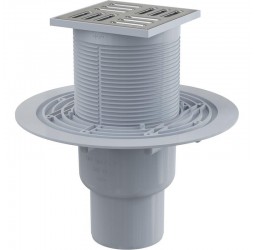 Сливной трап Alcadrain 105х105/50/75 мм прямой сток APV2321