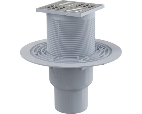 Сливной трап Alcadrain 105х105/50/75 мм прямой сток APV2321