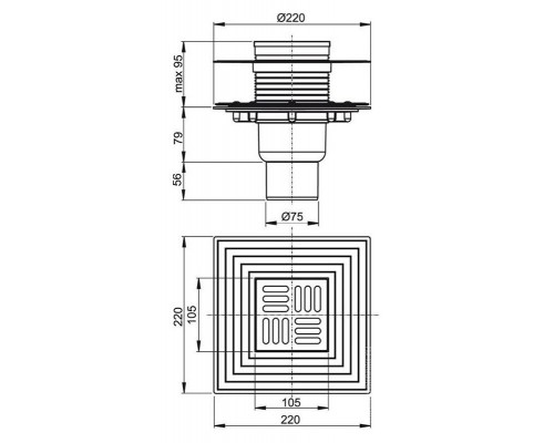 Душевой трап AlcaPlast APV4344