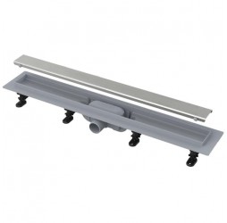Душевой трап линейный AlcaPlast Optima APZ12-750 / 850 / 950 с решеткой Solid - водоотводящий желоб