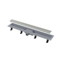 Душевой трап линейный AlcaPlast Optima APZ12-750 / 850 / 950 с решеткой Solid - водоотводящий желоб