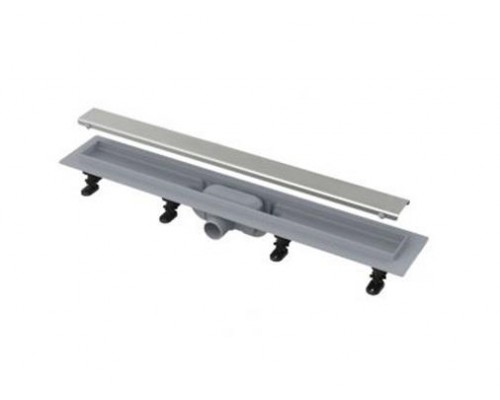 Душевой трап линейный AlcaPlast Optima APZ12-750 / 850 / 950 с решеткой Solid - водоотводящий желоб