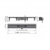 Душевой трап линейный AlcaPlast Optima APZ12-750 / 850 / 950 с решеткой Solid - водоотводящий желоб