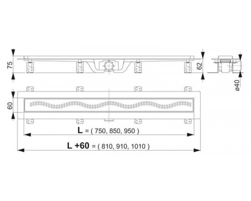 Душевой лоток AlcaPlast APZ8-850M
