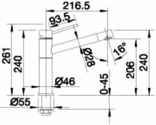 Смеситель для кухни Blanco Alta 512319