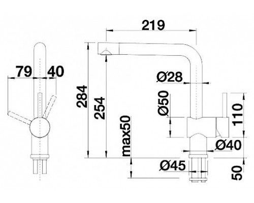 Смеситель для кухни Blanco Linus 514019