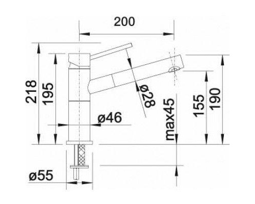 Смеситель для кухни Blanco Alta Compact 515316, хром/алюметаллик