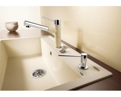 Смеситель для кухни Blanco Alta-S Compact 515328, с выдвижной лейкой, хром/жасмин