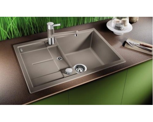 Смеситель для кухни Blanco Tivo-S 517619, с выдвижной лейкой, хром/серый беж