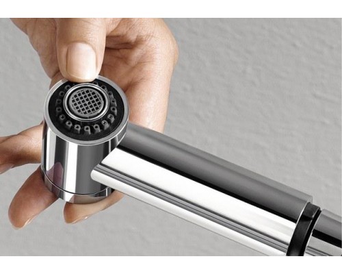 Смеситель для кухни Blanco Tivo-S 517619, с выдвижной лейкой, хром/серый беж