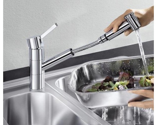 Смеситель для кухни Blanco Tivo-S 517648, с выдвижной лейкой
