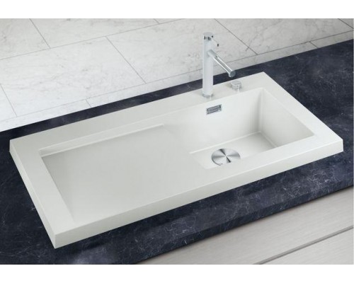 Смеситель для кухни Blanco Linee-S 518441, с выдвижной лейкой, хром/белый