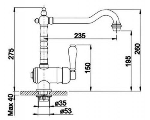 Смеситель для кухни Blanco Tradon 520787, латунь