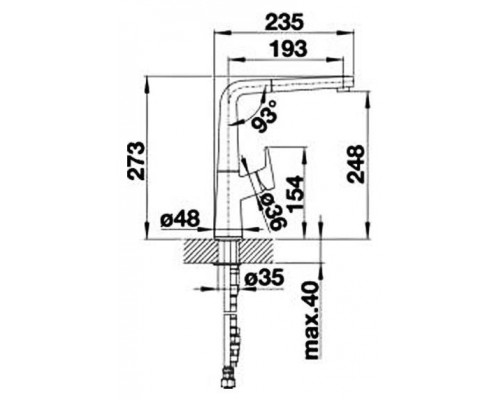 Смеситель для кухни Blanco Avona-S 521277, с выдвижной лейкой