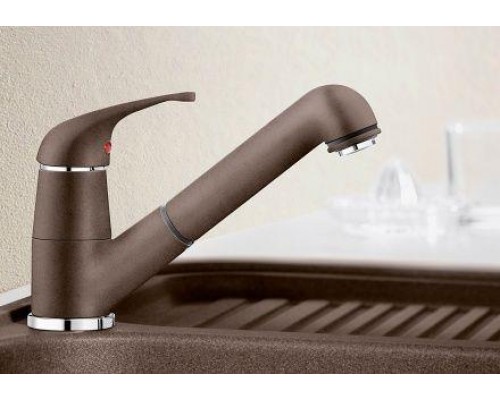 Смеситель для кухни Blanco Daras-S 524195, с выдвижной лейкой, шампань