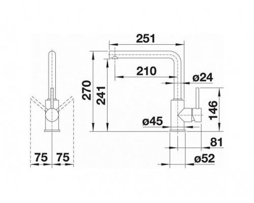 Смеситель для кухни Blanco Mila 524213