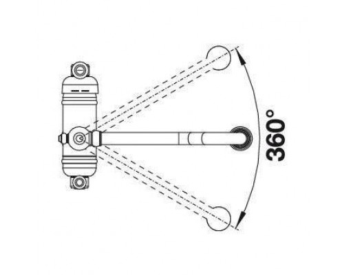 Смеситель для кухни Blanco Sora 524218, под фильтр, латунь