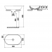 Умывальник Mina овальный на столешницу 40*65 см, белый, MN165-00CB00E-0000