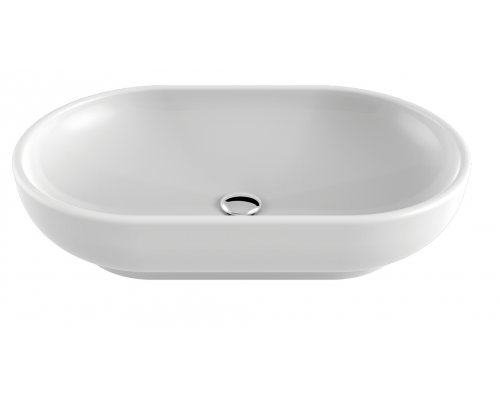 Умывальник Mina овальный на столешницу 40*65 см, белый, MN165-00CB00E-0000