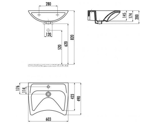 Раковина 60,3х49 см Creavit