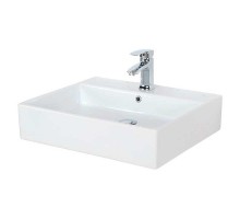 Умывальник Next на столешницу/подвесной на креплениях 50*60 см с отв., белый, NX260-00CB00E-0000