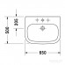 DURAVIT 23106500002 D-Code Раковина 650х500, навесная, с переливом