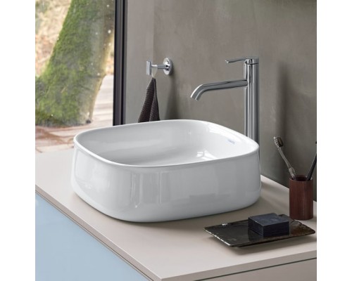 DURAVIT 2373420079 ZENCHA Раковина 420х420 мм, шлифованная, без перелива, сливной клапан с керамической крышкой в комплекте, вкл.крепление