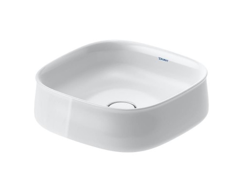 DURAVIT 2373420079 ZENCHA Раковина 420х420 мм, шлифованная, без перелива, сливной клапан с керамической крышкой в комплекте, вкл.крепление
