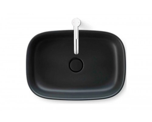 DURAVIT 2373551379 ZENCHA Раковина 550х390 мм, шлифованная, без перелива, сливной клапан с керамической крышкой в комплекте, вкл.крепление Anthrazit Matt