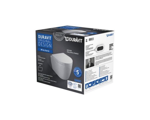 Унитаз подвесной Duravit ME by Starck 2530090000 370х480, подвесной, Rimless®