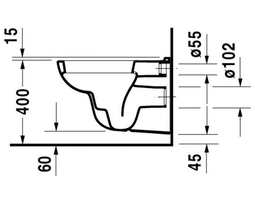 Унитаз Duravit D-Code подвесной 25350900002 35,5x54,5