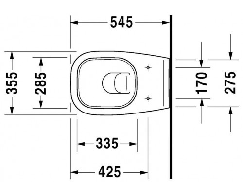 Унитаз Duravit D-Code подвесной 25350900002 35,5x54,5