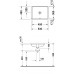 DURAVIT 0338490000 D-Code Раковина 495x290, встраиваемая снизу, с переливом, с креплением для деревянных столешниц