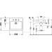 DURAVIT 0454500000 VERO рако. для мебели 50 см с отвер. д/крана, без крепления