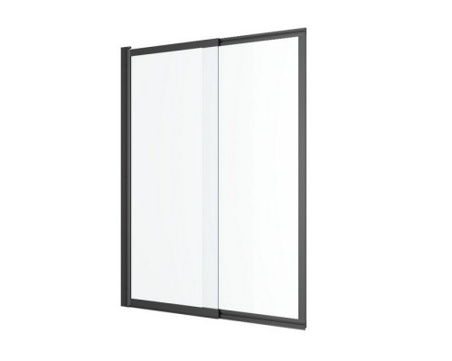 Шторка для ванны Excellent Liner 110х140см, профиль черный матовый