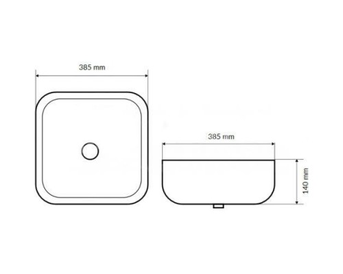 Умывальник Excellent CORI 38х38