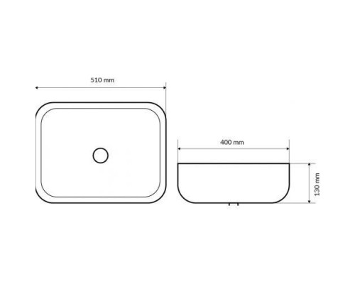 Раковина 51x40 см Excellent Cori CEAC.2401.WH